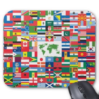 Collage of Country Flags All Over The World Mouse Pad