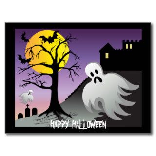 Halloween Ghost Bats 10% Off Sale Post Cards
