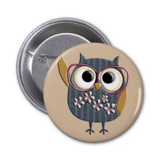 Retro Vintage Owl Buttons
