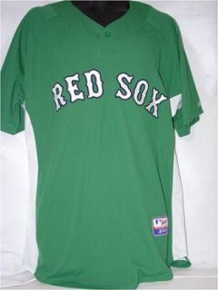 Jacoby Ellsbury #46 Boston Red Sox St. Pattys Patrick's Day Authentic Kelly Green Batting Practice Jersey  Athletic Jerseys  Clothing