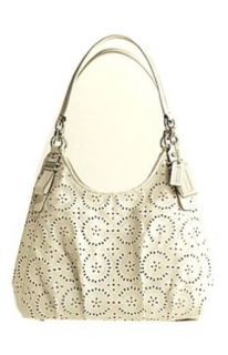 COACH Madison Laser CUT OUT Design Maggie Handbag ~ Parchment Clothing