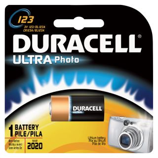 Duracell Lithium 3V 123 Ultra Photo Battery — Single Pack, Model# DL123ABPK  Lithium Batteries