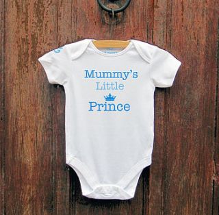 'mummy's little prince' royal bodysuit by precious little plum