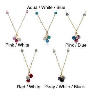 Molly Glitz 14k Goldplated Children's Crystal Ball Cluster Necklace Molly Glitz Children's Necklaces