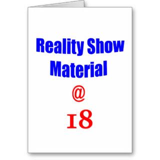 18 Reality Show Material Cards