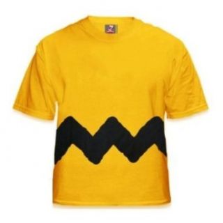 Gold T Shirt with Black Zig Zag Design as worn by Charlie Brown #13 Movie And Tv Fan T Shirts Clothing