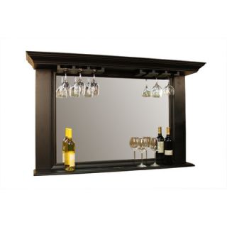 American Heritage Eldorado Mirror with Glass Holders in Antique Black