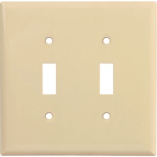 Cooper Wiring Devices 2 Gang Ivory Standard Toggle Nylon Wall Plate