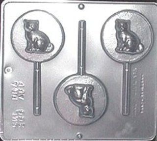 Cat Kitty Lollipop Chocolate Candy Mold Candy Making Molds Kitchen & Dining