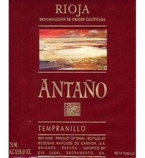 Bodegas Antano Rioja 2010 750ml Spain La Rioja 12 pack case Wine