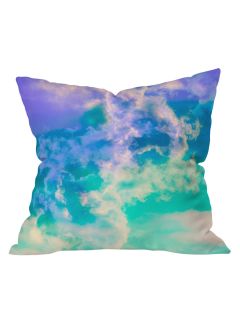 Caleb Troy Mountain Meadow Painted Clouds Throw Pillow by DENY Designs