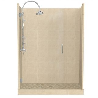 American Bath Factory Panel 86 in H x 32 in W x 60 in L Medium Fiberglass and Plastic Wall Alcove Shower Kit