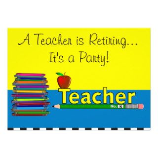 Teacher Retirement Party Invitations
