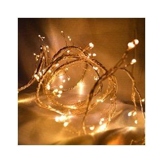 Silver Led Fairy Light Garland, 8.5 Foot, Battery Operated, Warm White  