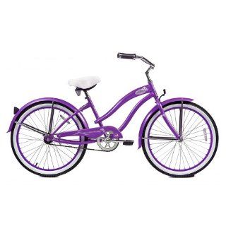 Micargi Rover Beach Cruiser Bike, Purple, 24 Inch  Cruiser Bicycles  Sports & Outdoors