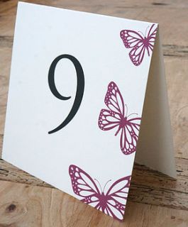 butterfly table number/name by gooseberrymoon