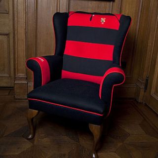 personalised sports team classic wing chair by sports chairs