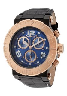 Invicta 10584  Watches,Mens Ocean Reef/Reserve Chronograph Blue Dial Black Genuine Calf Leather, Chronograph Invicta Quartz Watches