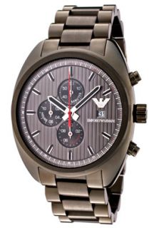Emporio Armani AR5913  Watches,Mens Chronograph Dark Grey Textured Dial Gunmetal Stainless Steel, Chronograph Emporio Armani Quartz Watches