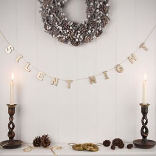silent night christmas garland by the contemporary home