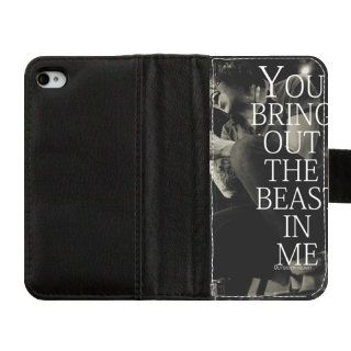 Kellin Quinn   Sleeping With Sirens Diary Leather Cover Case for IPhone 4/4S High fabric cloth, hard plastic case and leather cover Cell Phones & Accessories