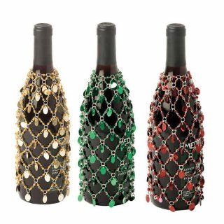 True Fabrications Bedazzled Bedazzled Wine Bag Assortment Set of 3 Kitchen & Dining