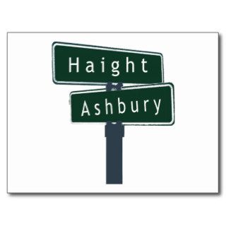 Haight Ashbury Classic Street Sign Postcard