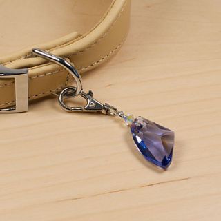 dog collar charm made with swarovski crystal by petiquette