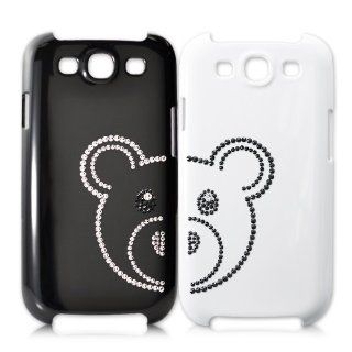 Little Bear Swarovski Crystal Samsung Galaxy S3 i9300 Case   Couple Set Cell Phones & Accessories