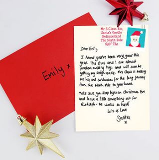personalised letter from santa by sarah hurley designs