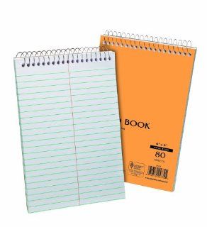 Ampad 25 472R Spiral Steno Book, Gregg Rule, 6x9 Inches, White, 70 Sheets, 2 Pack  Steno Notepads 