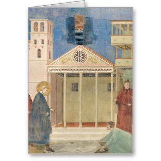 St. Francis Honoured by a Simple Man, 1297 99 Greeting Card