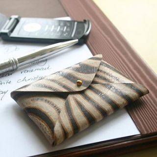 leather business card holder by little black duck