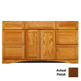 KraftMaid Cottage 48 in x 21 7/8 in Cognac Casual Bathroom Vanity