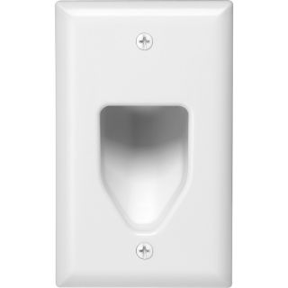 Cooper Wiring Devices 1 Gang White Combination Nylon Wall Plate
