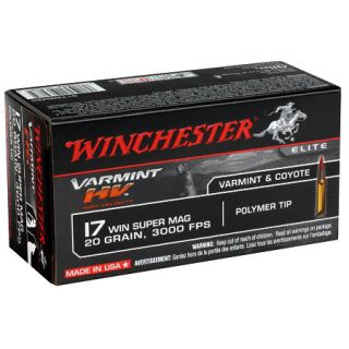Winchester Varmint HV Ammo .17 WSM 20 Gr. Polymer Tip 720756