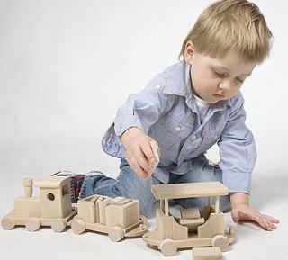 hand crafted wooden train by wooden toy gallery