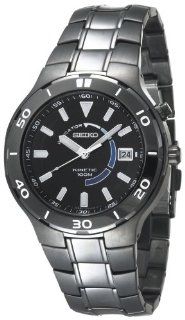 Seiko Men's SKA443 Kinetic Black Ion Finish Watch Seiko Watches