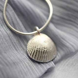 small cockle shell pendant by claire mistry