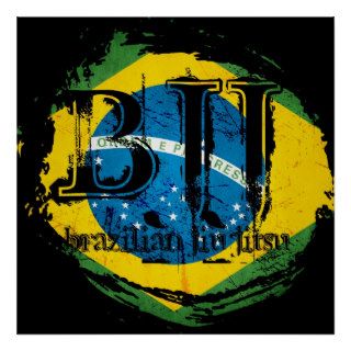 Brazilian Jiu Jitsu   Vortex Flag Poster