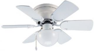 Hardware House 41 5968 Arcadia 30 Inch Flush Mount Ceiling Fan, White or Bleached Oak   Ceiling Fans With Lights  