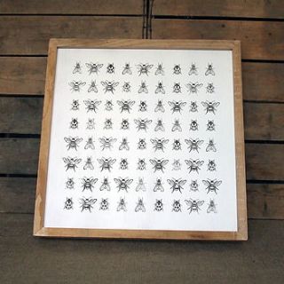 bugs handmade hand stamped wooden print by coulson macleod