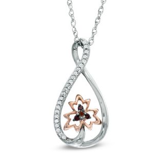 CT. T.W. Diamond Infinity with Maple Leaf Pendant in Sterling