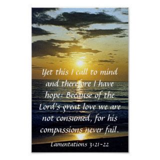 the Lord's great love bible verse reminder sunrise Print