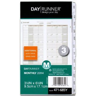 Day Runner 2014 Monthly Tabbed Planner Refill, 3.75 x 6.75 Inches (471 685Y)  Office Calendar Refills 