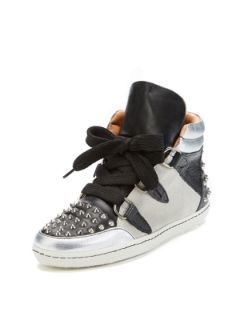 Albatorock Metallic Stud Sneaker by Sandro