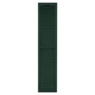 Vantage 2 Pack Midnight Green Louvered Vinyl Exterior Shutters (Common 67 in x 14 in; Actual 66.625 in x 13.875 in)