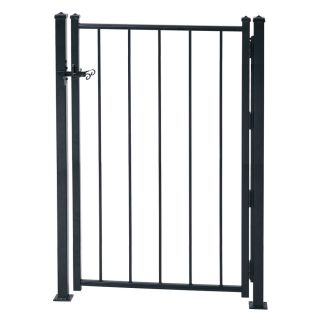 Gilpin Black Steel Fence Gate (Common 60 in x 36 in; Actual 56 in x 35 in)