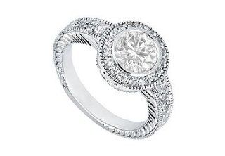 FineJewelryVault UBJ476PTD 101 Diamond Engagement Ring  Platinum   0.75 CT Diamonds   Size 7 Jewelry