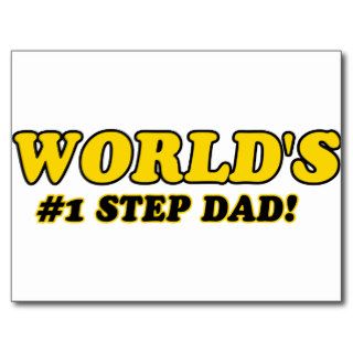 World's number 1 step dad post cards